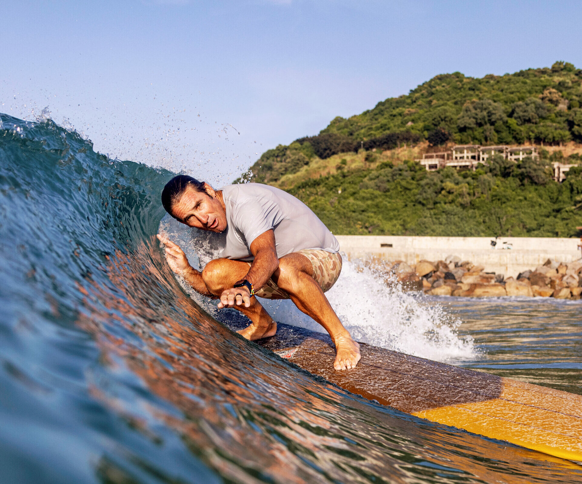 Hang Ten Surf Sign California Classic Big Wave Surfer Surfing Surfboard  Wall Art